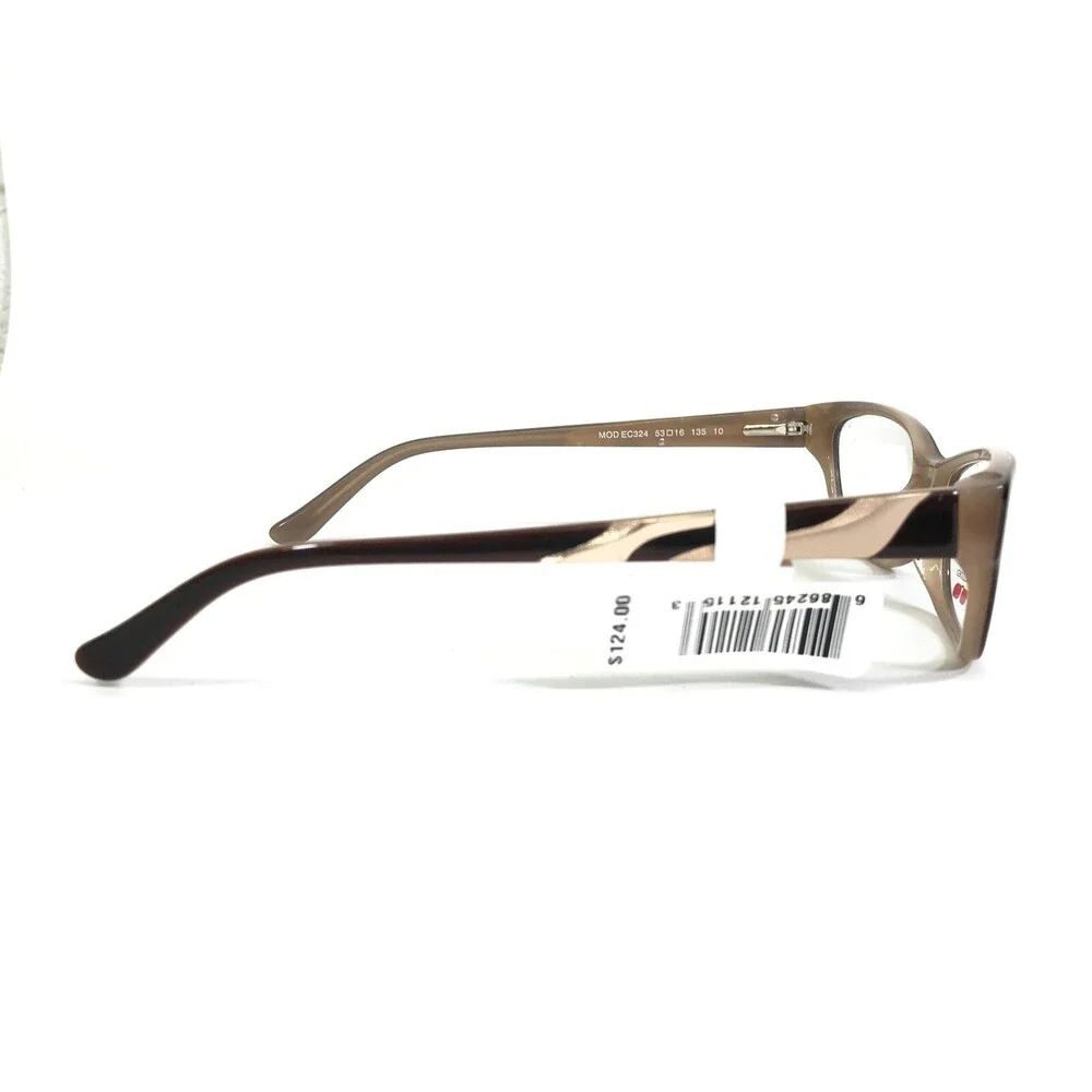 Easyclip Eyeglasses Frames MOD EC324 Brown Cat Eye Frames with Clip On Lenses